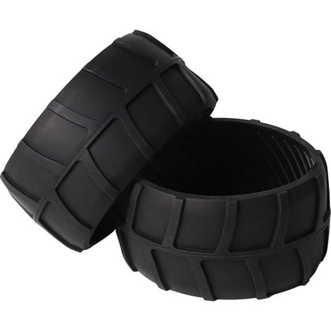 APEX Lot de 2 protections de roue en caoutchouc compatibles avec la roue avant du robot tondeuse Worx Landroid S300 WR130E. (1/5)