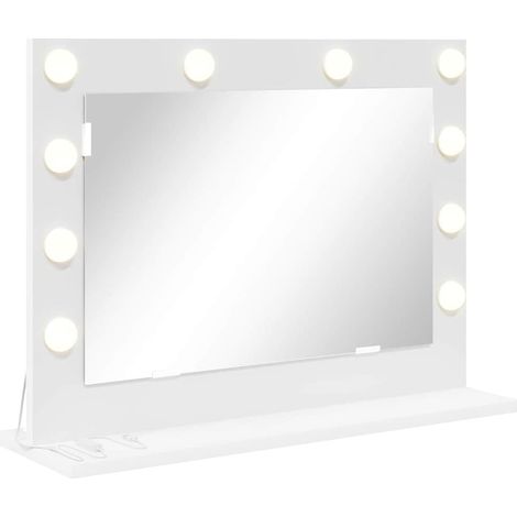 Miroir de vanité Blanc 60 x 45 x 18 cm Verre et bois composite CFW151024 (1/5)