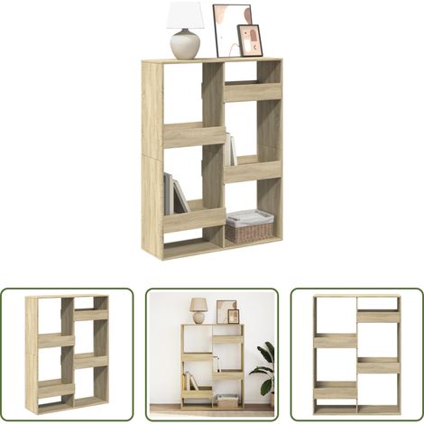 Holzregal - Bücherregal Sonoma-Eiche 100x33x135 cm Holzwerkstoff (1/5)
