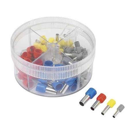 Assortiment d'embouts simples TRU COMPONENTS E100SS 739966 gris, jaune, rouge, bleu 100 pc(s) (1/3)