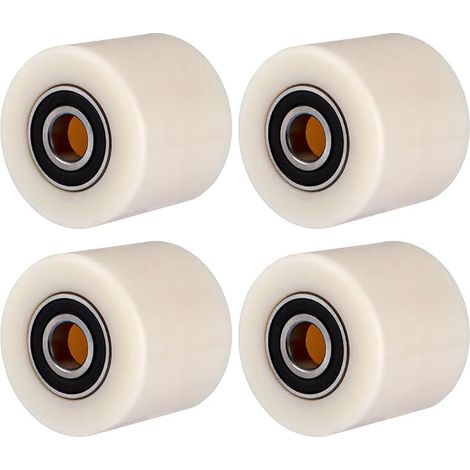 Set of Pallet Truck Wheels Polyamide Nylon 80 x 70 mm Polyurethane Pallet Truck Wheel with Ball Bearing for Pallet Truck Spare Wheels Load 1000 kg (1/5)