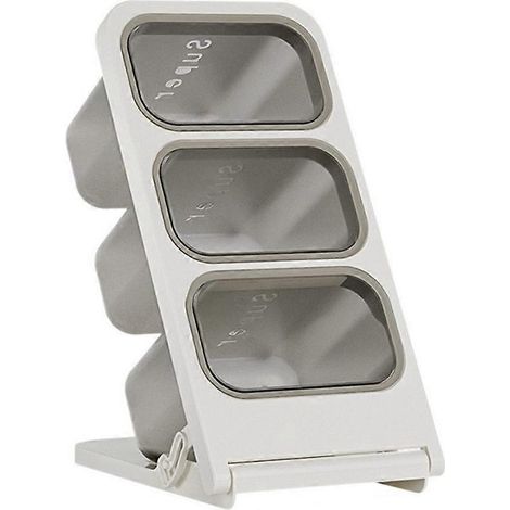 Organisateur de rangement pliable à 3 niveaux, grand format, avec grande ouverture pour sachets de thé et capsules de café. (1/5)
