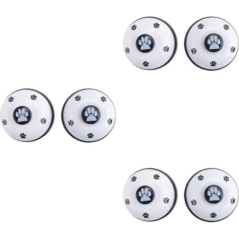 Haustierglocke, 6er-Set Metallglöckchen mit rutschfestem, transparentem Gummifuß, ideal für das Stubenreinheitstraining. Transparenter Klang. (1/5)