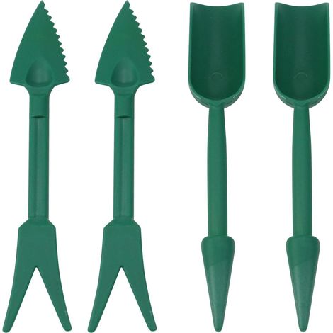 Succulente Transplantation Miniature Fée Plantation Mini Jardin Outils à Main Ensemble, Vert, Paquet de 4 (1/3)