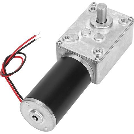Motoréducteur à engrenages à vis sans fin réversible 24V 20RPM, arbre 8mm, vitesse réduite, boîte de vitesses électrique (1/5)