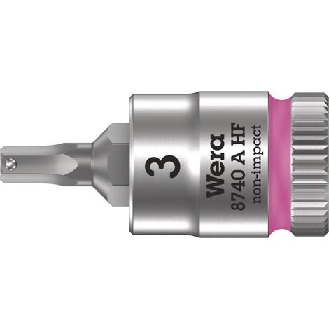 WERA Schraubendreher-Einsatz 1/4" 3x28mm i6-kant Haltefunktion (1/5)