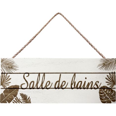 Plaque de porte salle de bain MDF peint – Dimensions 8x20 cm – Élégante et personnalisable pour intérieur (1/2)
