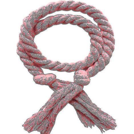 Lot de 2 embrasses de rideaux en corde de coton et lin tissée, couleur unie, rose clair, Jikaix (1/5)