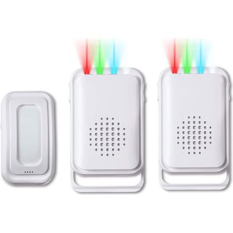 Bewegungsmelder-Türklingel für Geschäftseingangsalarm, Begrüßungssummer-Überwachungs-Türklingelalarm für Senioren zu Hause (1 Sensor und 2 Empfänger) (1/5)