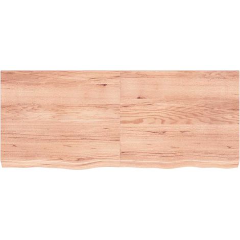 Dessus de table,Plateau de table,Dessus de bureau marron clair bois chêne massif traité CFW92408 (1/5)