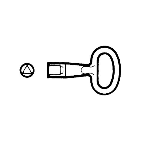 Llave p/cierre triangulo 8mm