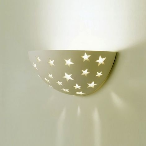 APPLIQUE GESSO LAMPADA DA PARETE A LED R7S STELLE LUMINOSE LUCE NATURALE 4000K (1/5)