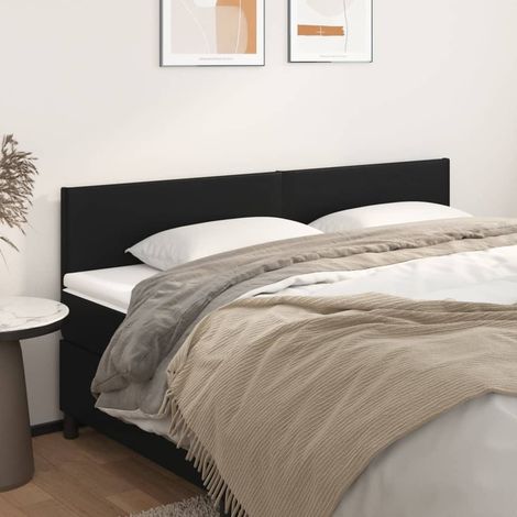 Kopfteile Schwarz 200x5x78/88 cm Kunstleder