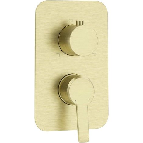 Elemento esterno per box miscelatore con leva finitura oro spazzolato - Stapol