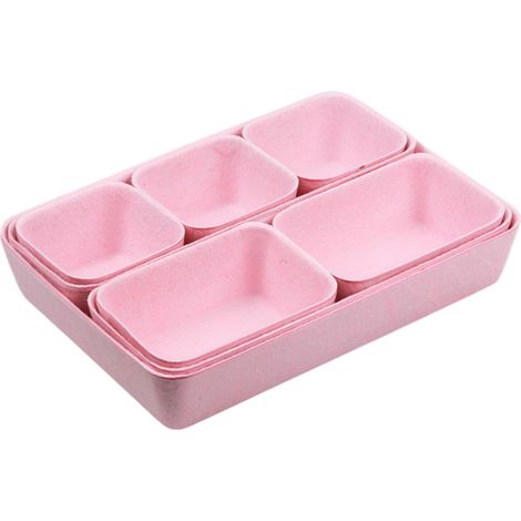 Organisateurs de tiroirs, organisateurs de maquillage empilables en feutre, organisateur de coiffeuse monobloc pour bureau, commode, placard et casier (1/5)