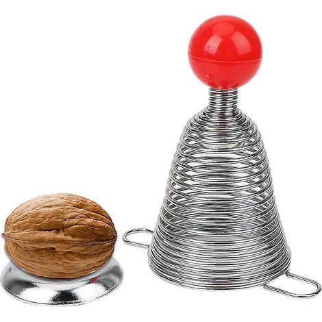 Casse-noix créatif à ressort en métal, outil d'ouverture pour noix, objet décoratif en acier inoxydable, outil professionnel pour noix (1/5)