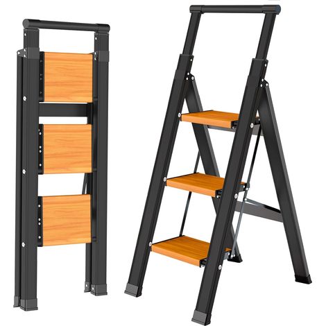 Folding 3 Step Ladder with Extendable Handrail (1/5)