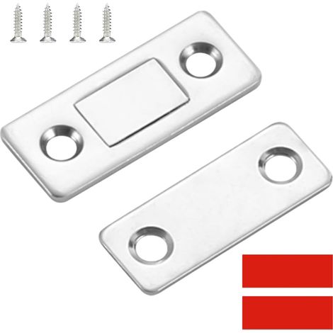 2 Aimant pour porte coulissante, invisible sans perçage, double adhérence forte, pour armoire cuisine placard (1/5)