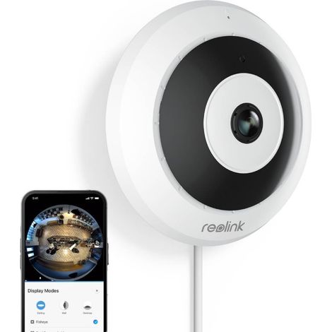 Reolink 3K 6MP PoE LAN Fisheye-Kamera Indoor, 360° Panorama, Personenbewegungserkennung, Decken-/Wand-/Tisch-Installation (1/5)