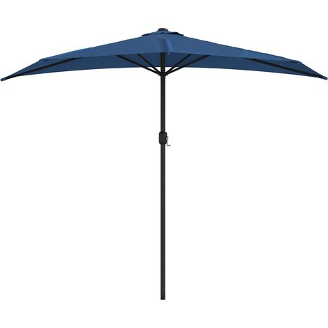 vidaXL Ombrellone Balcone Palo in Alluminio Blu 270x144x222 cm a