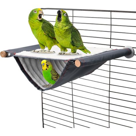 Lit superposé pour oiseaux, cage à oiseaux, accessoires pour cage à oiseaux, tente pour perroquets, alouettes, cacatoès, mandarine, canard, hamster (1/5)