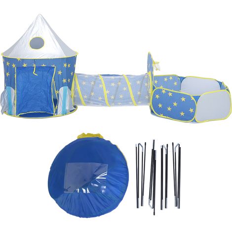Tente de jeu Pop-Up pour enfants, avec piscine Tunnel, tissu en Polyester, maison de jeu pliable sur le thème des étoiles intéressantes pour l'intérieur et l'extérieur (1/5)