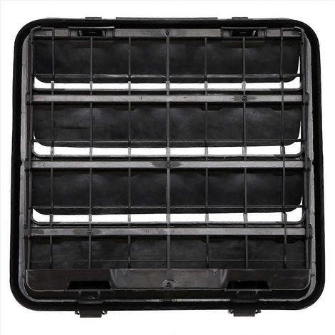 Bouches d'aération latérales pour carrosserie 68323649AB, sorties d'air extérieures, pièce de rechange compatible, kit de 2, noir, fixation facile (1/5)