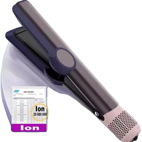 Haarglätter, 2-in-1 Styling-Funktion, Intelligente Temperaturregelung, Lila-mit 2 Clips, EU-a (1/2)