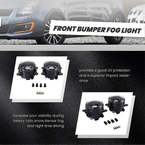 paire de feux antibrouillard avant avec ampoules H11 pour Ford Focus, Suzuki Swift, New Alto, Renault, Peugeot Ci
