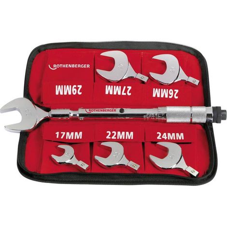 [NEUWERTIG] B-Ware ROTHENBERGER Drehmoment-Gabelschlüssel-Set 17-29mm 10-70 Nm für Rohrleitungen (1/2)