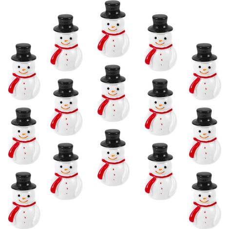 40 Pièces Figurines Miniatures de Bonhomme de Neige Noël en Résine (1/5)