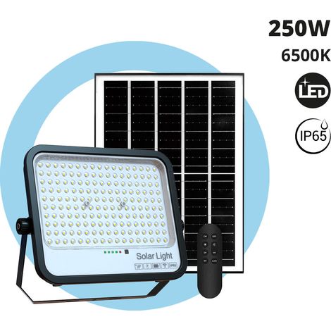 Proyector Solar Con Panel Y Mando A Distancia - 250W - 6500K
