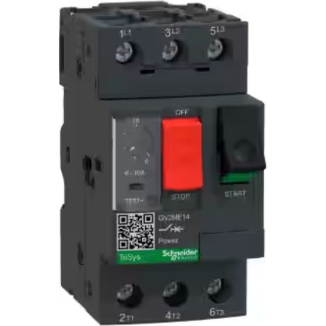 Schneider Electric GV2ME14 Disyuntor motor blanco 6-10A (1/8)