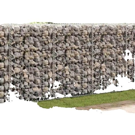 Gabionenwand, Schwerlast-Stützmauer, Einfache Montage, armeegrün (1/2)