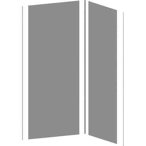 Pannello da parete per il bagno con profili inclusi 2 x L. 90 x H. 210 cm - Lotto di 2 (1/4)