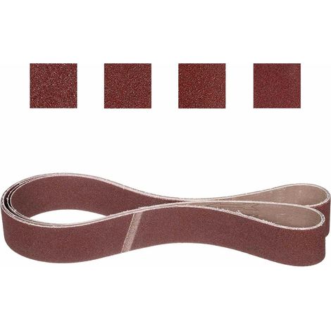 4 Pcs 50mm x 1829mm Bande De Ponçage 40/60/80/120 Grit Bandes (1/5)