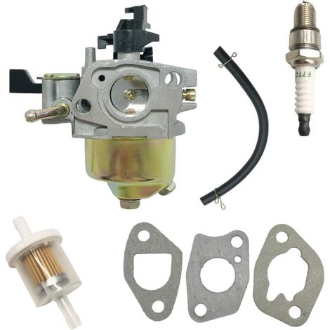 GXV160 Carburateur pour Honda GXV160 HR215 HRM215 HRB215 HR194 HRA214 HRB215 Tondeuse à gazon, avec Filtre à air, Bougie d'allumage, Remplacement 16100-ZG9-M12 16100-ZE6-W01 16100-ZE7-055 (1/5)