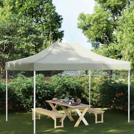 vidaXL Tetto per Tendone per Feste 4,5x3 m Crema 270 g/m²