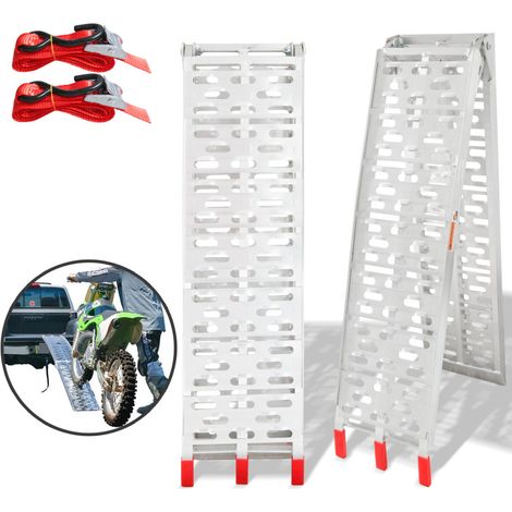 Randaco 2x Rampa di carico Rampa pieghevole Moto Auto Alluminio fino a 680 kg (1/5)