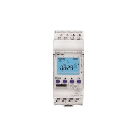 interrupteur astronomique modulaire - 1 contact - 2 modules - compatible obelisk - theben 1700153 (1/5)
