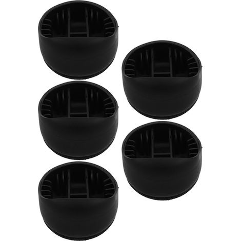 Healeved Lot de 5 embouts antidérapants en ABS pour pieds chaise bureau, avec patins feutre protéger