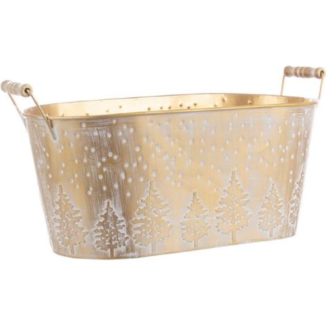 Set 3 vaso "Chilly" oro in metallo per decorazione (1/4)