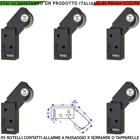 Sensore Antifurto Per Tapparella 5 Rotello Marrone Protegge la Serranda dallo Strappo e Sollevamento lo Switch Mosso dalla Rotella Con Gammes Genera Impulsi Veloci 50 mS Necessita di Conta Impulsi (1/2)