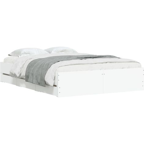 Cama con cajones madera de ingeniería blanco 120x190 cm vidaXL (1/4)