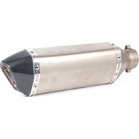 Silencieux Moto Universel 51mm/2.0 Pouces Tube d'Échappement de Rechange Accessoire de Personnalisation (1/5)