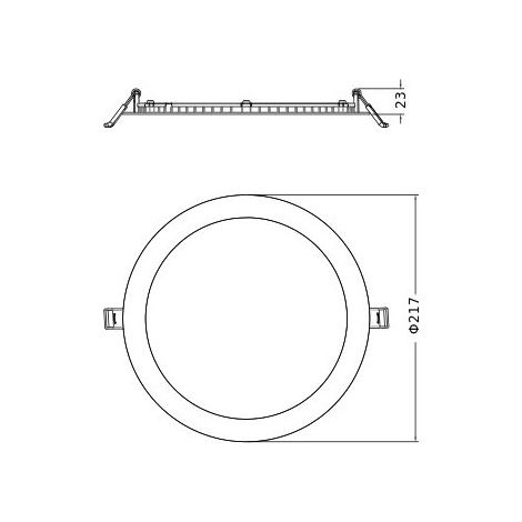 Ledvance DL SLIM ALU D205 V 19W, IP44, 4000K/3000K, 4099854441844