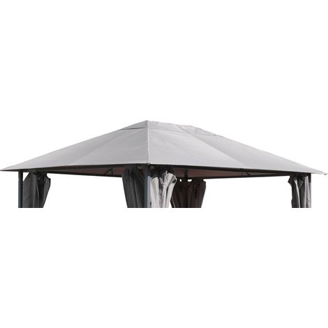 Ersatzdach 250g Garten Pavillon 3x4m Grau Antik Pavillondach Ersatzbezug