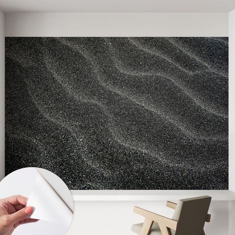 Papier peint autocollant avec imprimé décoratif pour salon et chambre à coucher Installation facile Vagues de sable 152x104 cm (1/5)