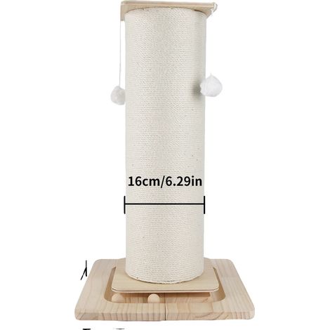 Jouet pour chat, construction en bois massif, planche à gratter amusante, L (1/2)