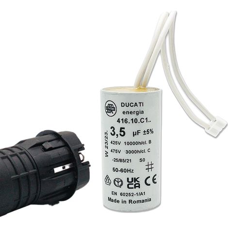 Condensateur à connecteur pour volet roulant Bubendorff - Spécial moteur de volets - Réparation - Pièce d'origine - 3,5 uF - 1